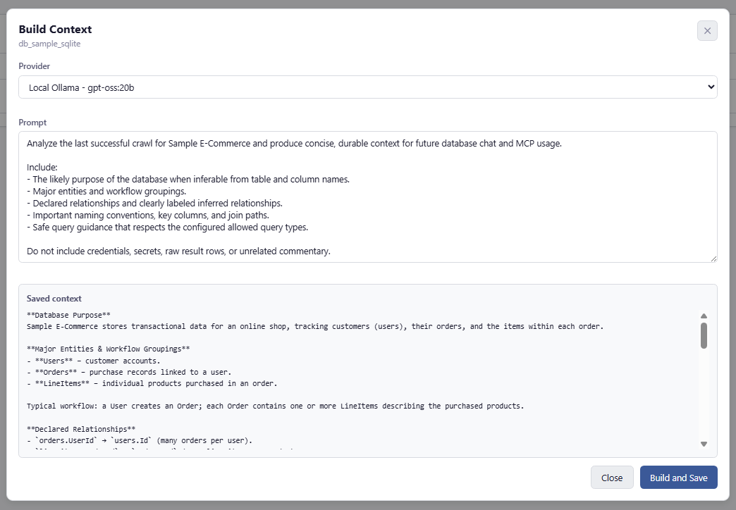 Tablix dashboard database list